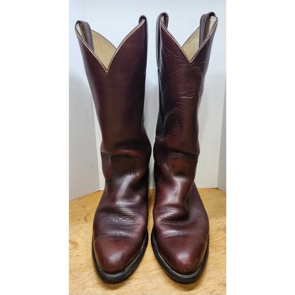 FRYE Vintage brown leather Western cowboy boots mens size 10 D 2350 USA main image 14
